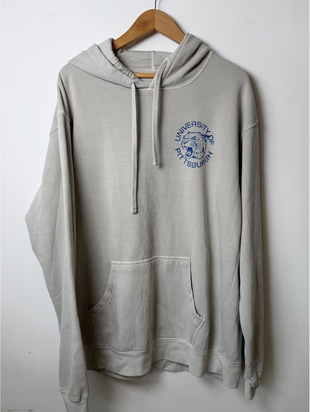 Blue 84 Pittsburgh Panthers Hoodie - Gray Vintage Pullover NWT Size L